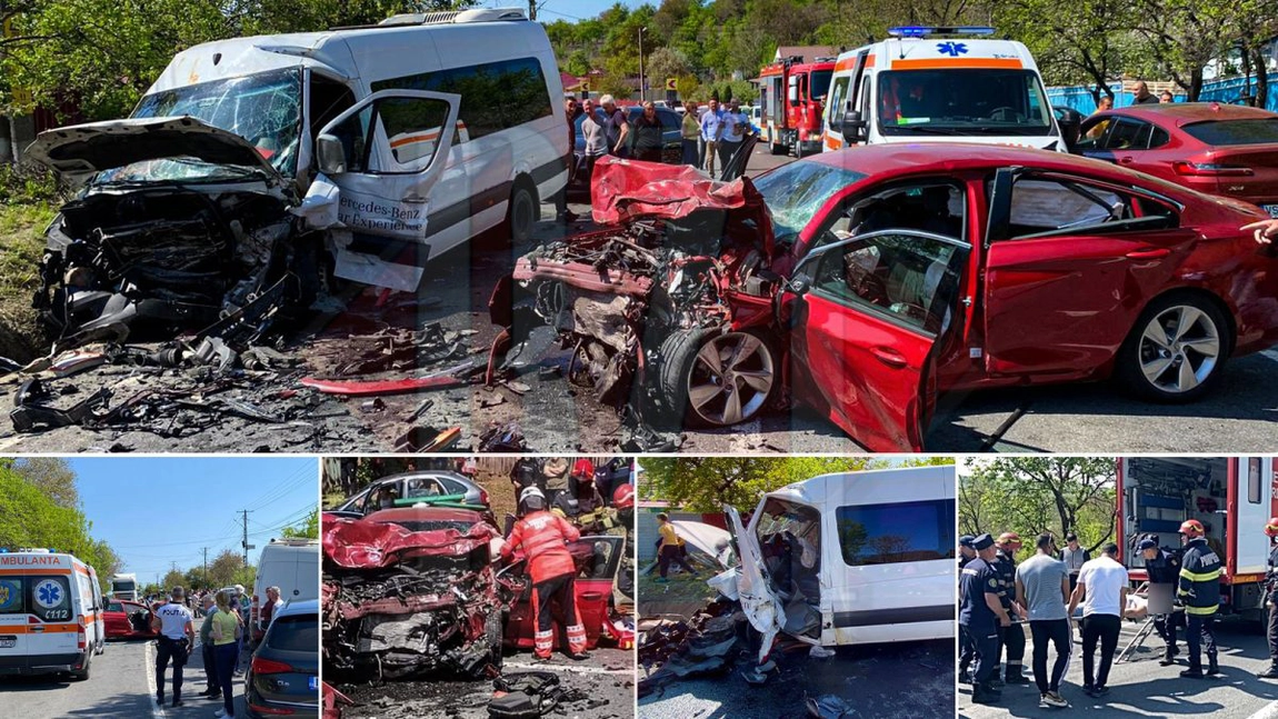 Accident rutier grav la Schitu Duca! Un șofer a pătruns pe contrasens cu mașina pe care o conducea și a intrat într-un microbuz. Impactul s-ar fi produs la peste 100 de km pe oră
