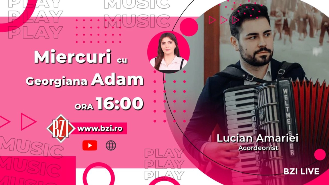 LIVE VIDEO - Acordeonistul care te face să te îndrăgosteşti de acest instrument muzical! Lucian Amariei povestește pentru BZI LIVE despre rolul acordeonului în muzică - FOTO