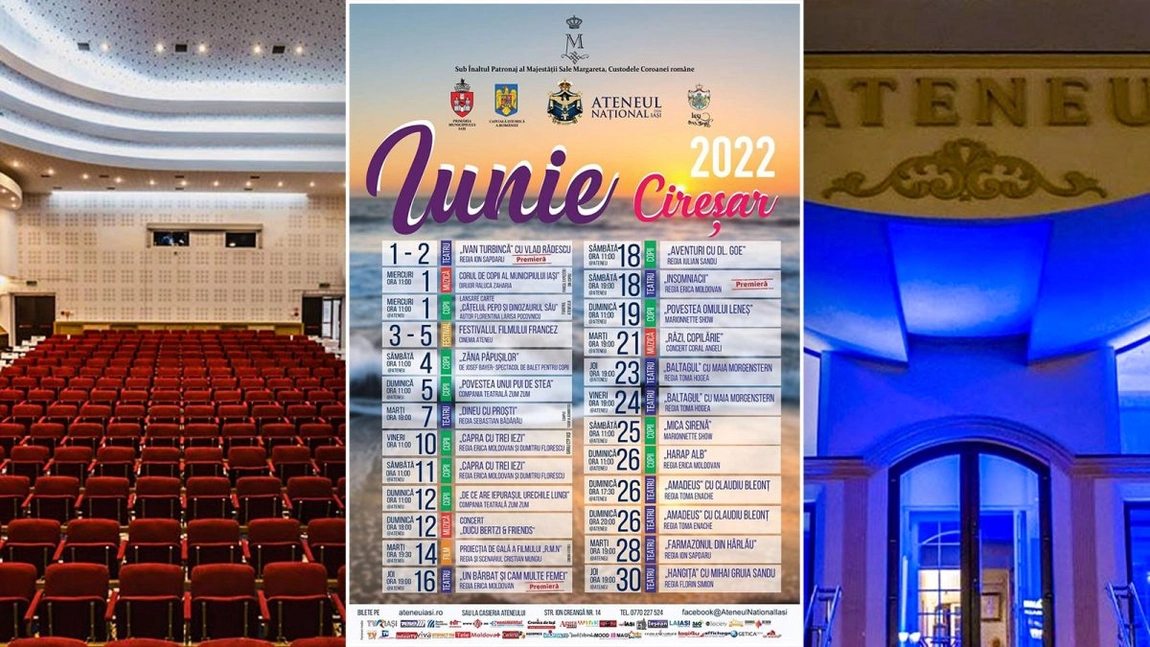 Ce surprize le-a pregătit Ateneul Național din Iași spectatorilor în luna iunie! Trei premiere la final de stagiune