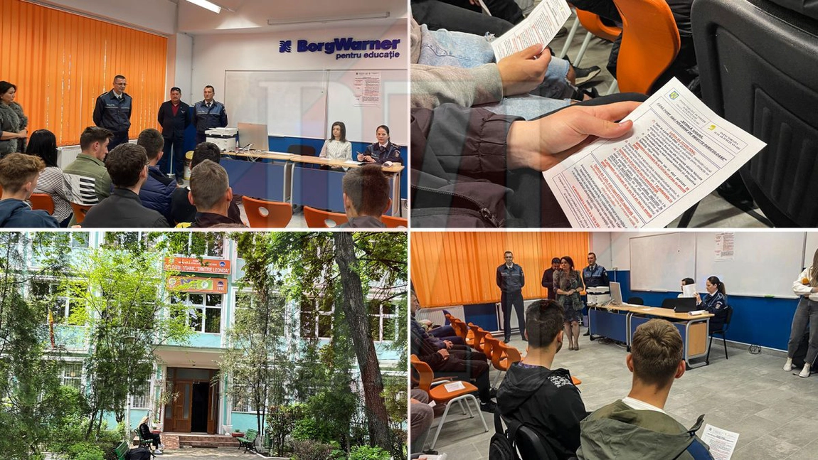 Alertă! Elevi din Iași, avertizați de polițiști cu privire la portul de obiecte periculoase în școli! GALERIE FOTO / VIDEO 