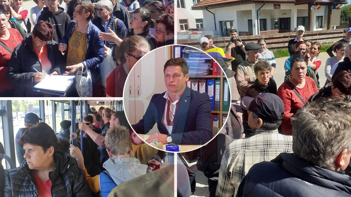 Locuitorii din Golăiești au ajuns la limita răbdării! Protest de amploare împotriva firmei ce asigură transportul public