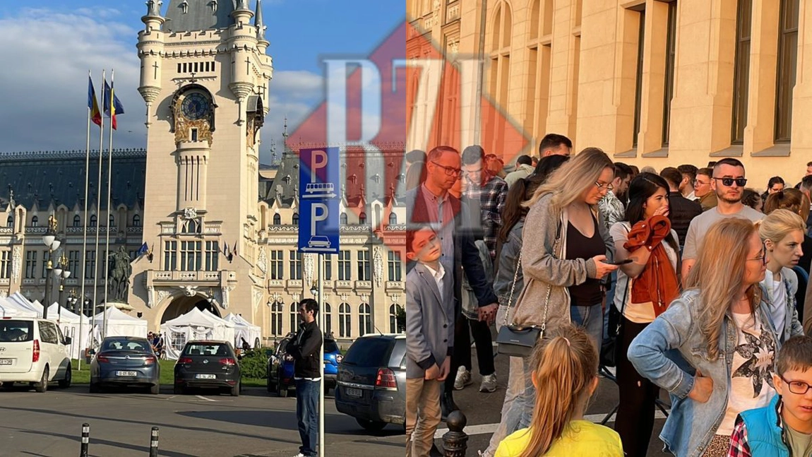 Mii de ieșeni stau la rând să viziteze Palatul Culturii la Noaptea Muzeelor - GALERIE FOTO, VIDEO, UPDATE