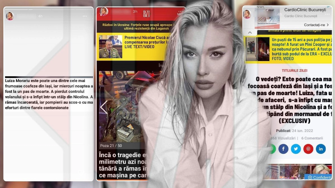 Asta da aroganță! „Bomba” de la coafor se laudă cu isprava ei pe Instagram! După ce s-a văzut la știri, și-a pus la story fotografii cu accidentul pe care l-a produs (EXCLUSIV)