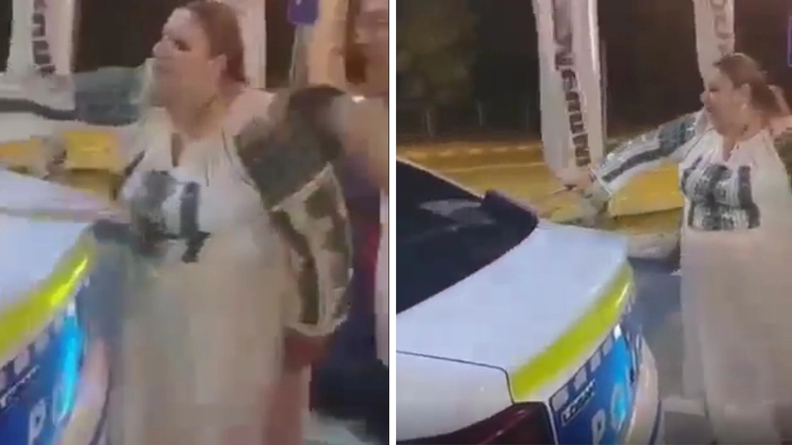 Senatoarea de Iași, Diana Șoșoacă, filmată în timp ce spală o mașină de poliție - FOTO, VIDEO