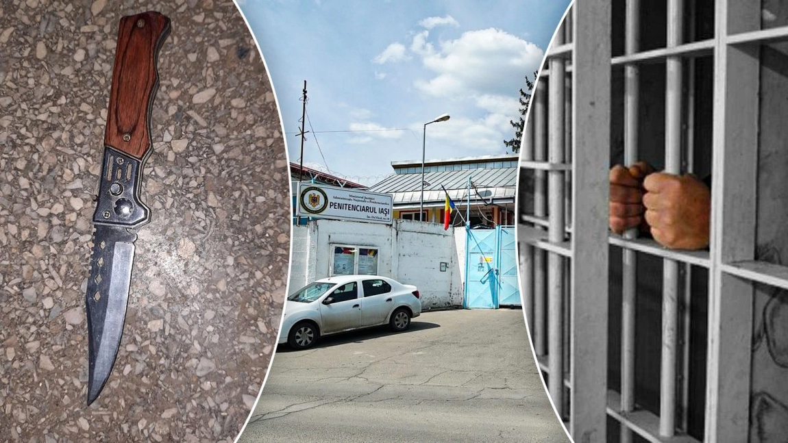 Răfuială în stil mafiot, în Penitenciarul Iași! Și-a atacat cu un cuțit colegul de celulă! Victima a dezarmat agresorul și a aruncat arma pe vizetă, către gardieni: „Luaţi-l, că mă taie!” (EXCLUSIV)