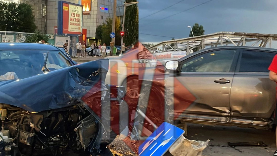 Accident rutier în Tudor. Două autoturisme au intrat în coliziune - EXCLUSIV, GALERIE FOTO, VIDEO, UPDATE