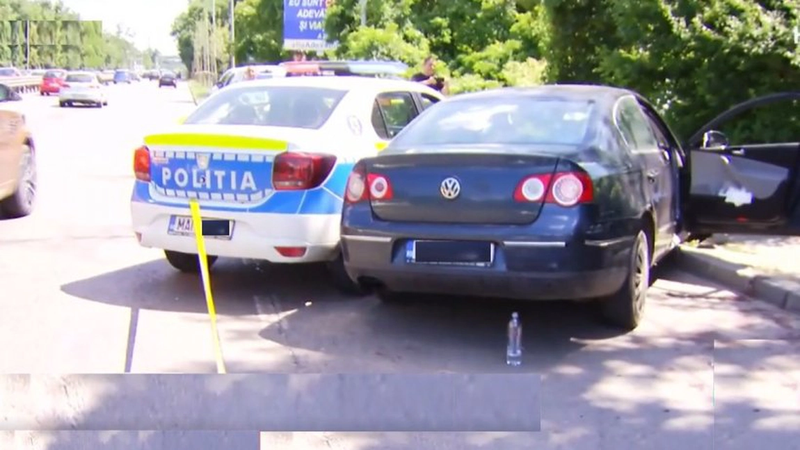 Un bărbat, împușcat de Poliție după o urmărire ca în filme, la ieșirea din București