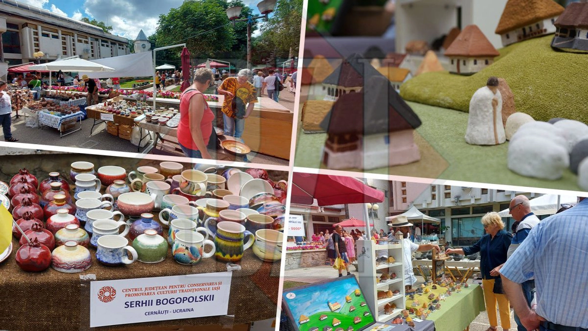 A atras toate privirile la Târgul național de ceramică „Cucuteni 5.000”! Singurul ceramist din Cernăuți practică această meserie de 30 de ani!