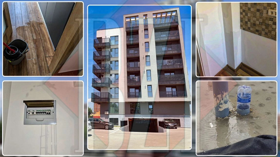 Dezastru la Ambiance Residence, din Copou! Apartamente de la diferite etaje, distruse după ploi, apa curgea prin becurile din tavan. Dezvoltatorul Alexandru Mihai: „Nu am comandat furtuna” – FOTO/VIDEO