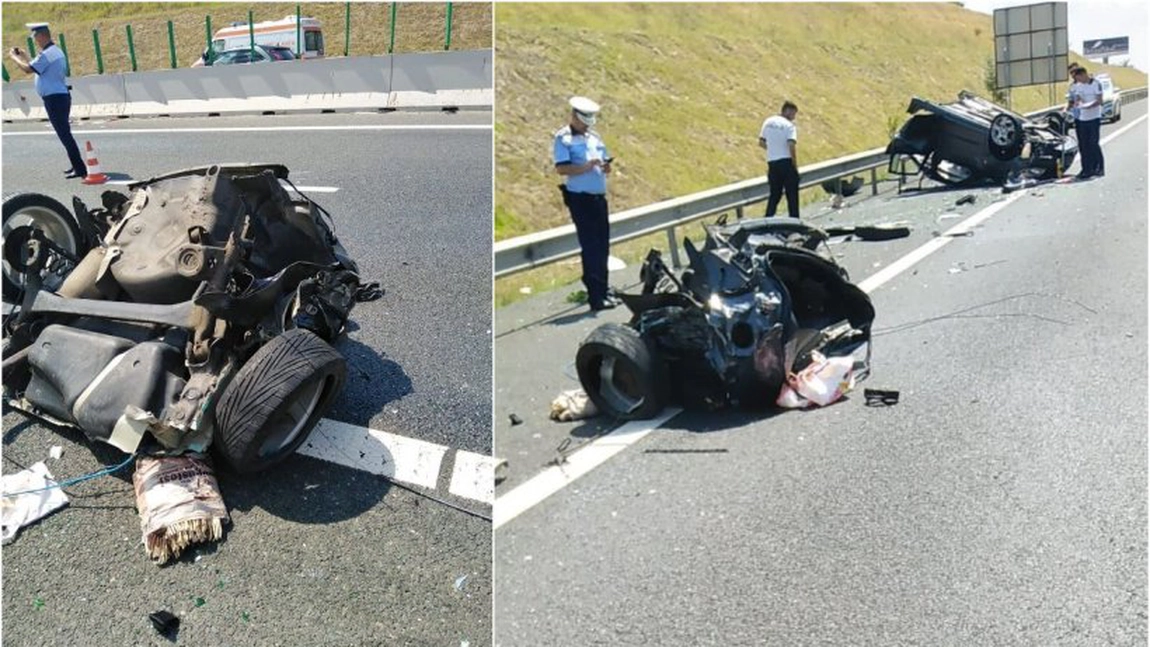 Carambol cu trei mașini pe Autostrada Soarelui! A fost trimis elicopterul SMURD