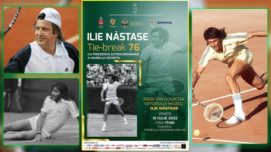 Expoziția „Ilie Năstase | Tie-break 76” la Ateneul Național Iași! Când își va prezenta, în premieră, renumitul tenismen piesele din colecția viitorului muzeu care-i va purta numele