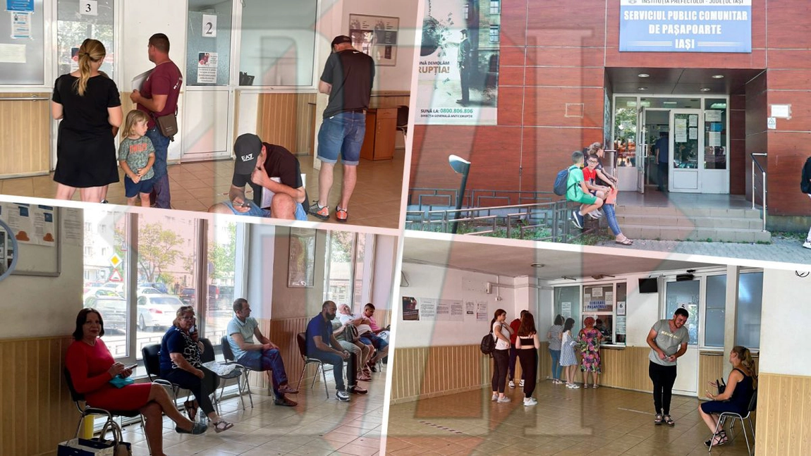 Număr mare de cereri la Pașapoarte. Ieșenii trebuie să stea la cozi lungi înainte de a primi documentul – GALERIE FOTO
