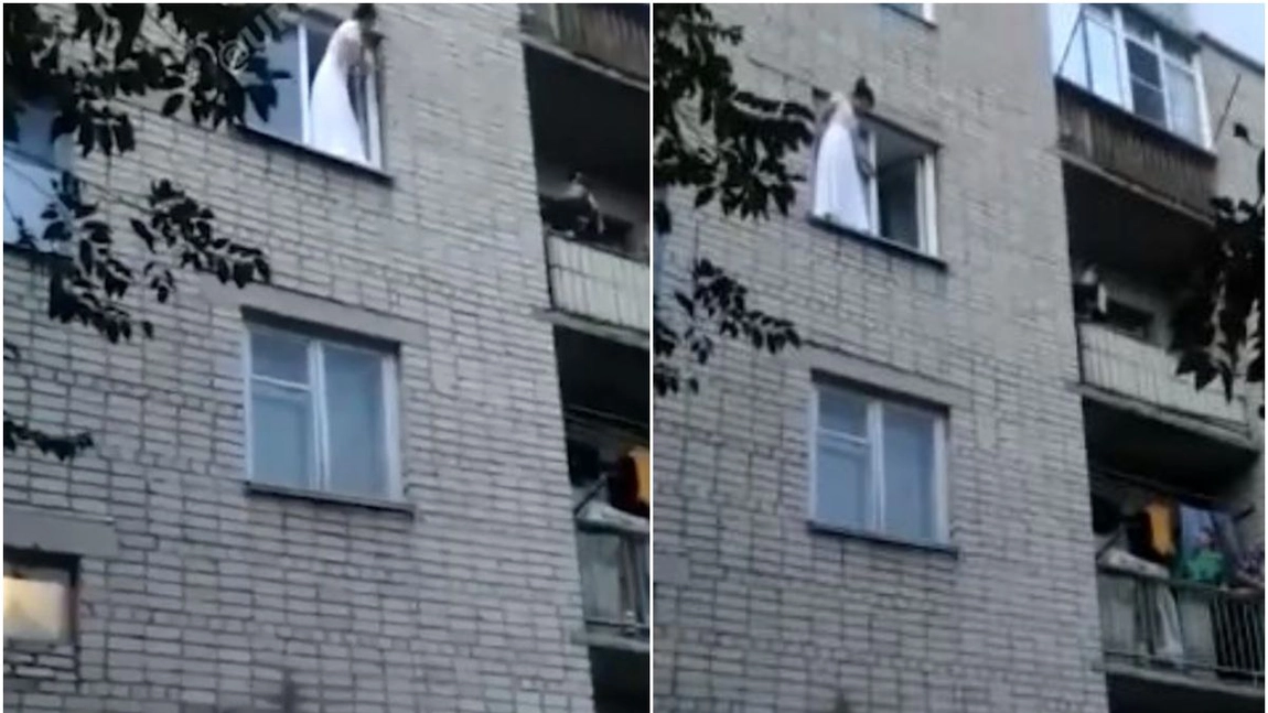 Gest șocant făcut de o mireasă din Rusia chiar în ziua nunții. „Marina nu sări, te...”