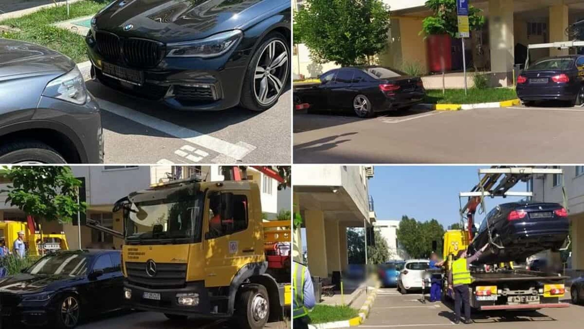 Doi turiști cu BMW au demontat numerele mașinilor pentru a nu plăti parcarea în Mamaia