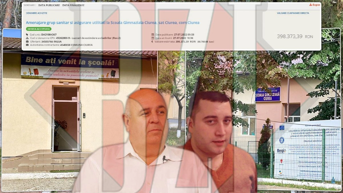 Cătălin Lupu amenajează la Școala Gimnazială din Ciurea un WC la preț de apartament! Firma care execută lucrarea este abonată la fondurile primăriei – GALERIE FOTO