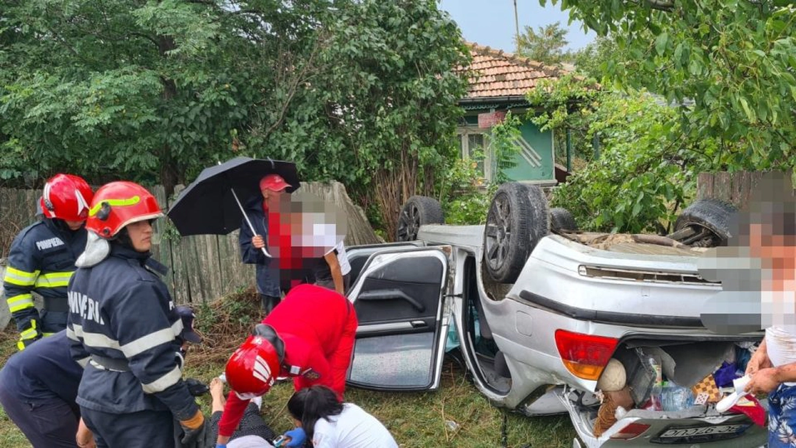Accident rutier cu 5 victime în comuna Balș. Echipajele acționează de urgență - EXCLUSIV, GALERIE FOTO, UPDATE