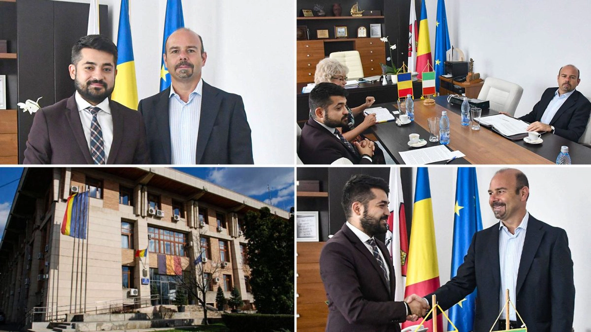 Vizită de gradul zero la Consiliul Județean Iași. Ambasadorul Italiei în România, Alfredo Maria Durante Mangoni, a vorbit despre o colaborare economică cu județul Iași - FOTO