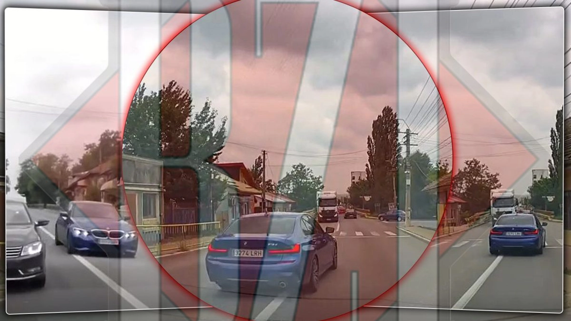 Un „șmecher” în BMW cu numere de Spania se crede regele șoselelor, la Iași! A fost surprins încălcând mai multe reguli de circulație, chiar în fața poliției - VIDEO, UPDATE
