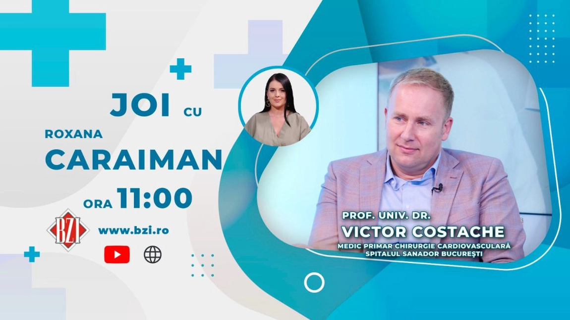 LIVE VIDEO - Premieră la Iași: noi terapii minim invazive pentru afecțiunile cardiovasculare! Prof. univ. dr. Victor Costache în direct la BZI LIVE despre primele consultații