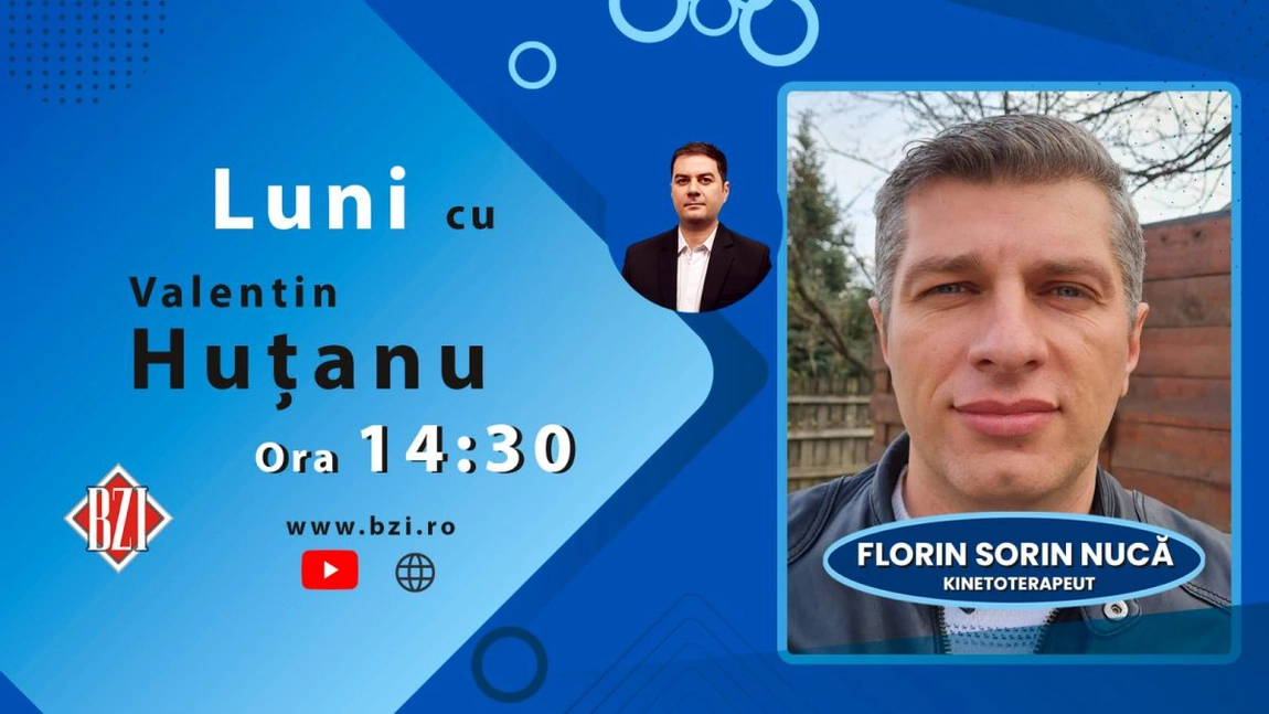 LIVE VIDEO - Emisiune BZI LIVE în care vor fi oferite cele mai importante sfaturi ale profesionistului, toate legate de o gravă situație din societatea contemporană alături de Florin Sorin Nucă, kinetoterapeut și fizioterapeut - FOTO