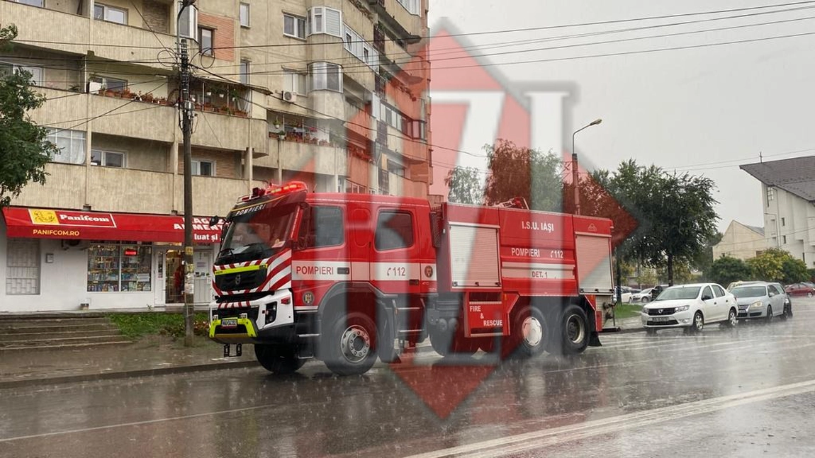 Incendiu la un apartament din municipiul Iași, produs de un aparat de gătit. Pompierii intervin de urgență - EXCLUSIV, UPDATE