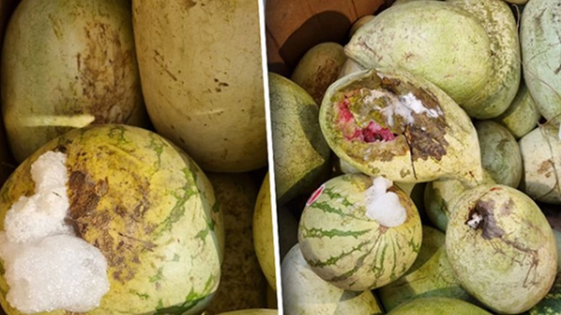 Nereguli într-un mare supermarket din Vaslui. Pepeni putreziţi, din care ieşea o spumă urât mirositoare