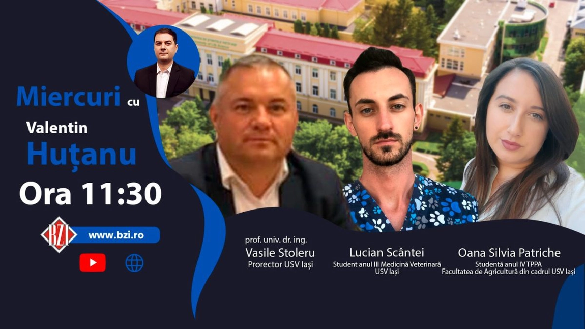 LIVE VIDEO - Despre pregătirea viitorilor specialişti în domeniul agricol şi horticol, un parteneriat internaţional în Olanda şi admiterea de toamna la USVIași alături de prorectorul prof. univ. dr. ing. Vasile Stoleru şi doi studenţi ai instituţiei - FOTO