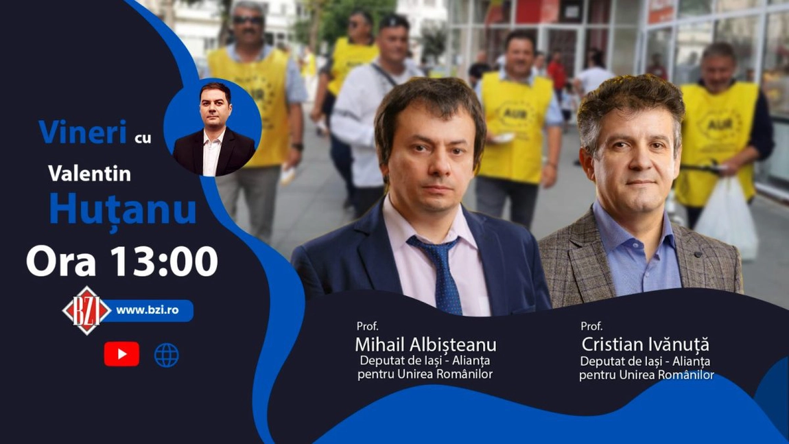 LIVE VIDEO - Deputaţii AUR de Iaşi, Cristian Ivănuță şi Mihail Albișteanu, în direct la BZI LIVE. Ce proiecte au în plan în noua sesiune parlamentară - FOTO