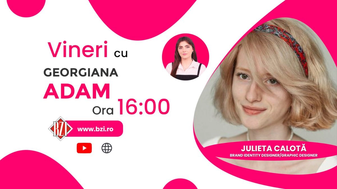 LIVE VIDEO - Între design graphic și branding! Julieta Calotă, brand identity designer, împărtășește pentru BZI LIVE despre importanța identității vizuale.