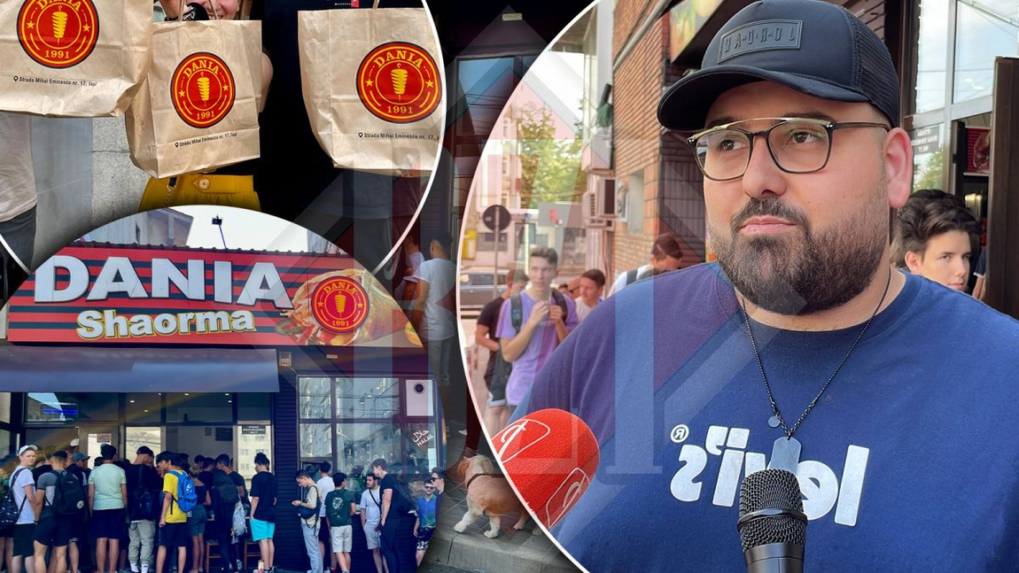 Patronul unui fast-food din Iași organizează un concurs inedit! Câștigă cine mănâncă cel mai repede o shaorma. În trecut, sute de oameni au stat la coadă aici pentru mâncare gratis