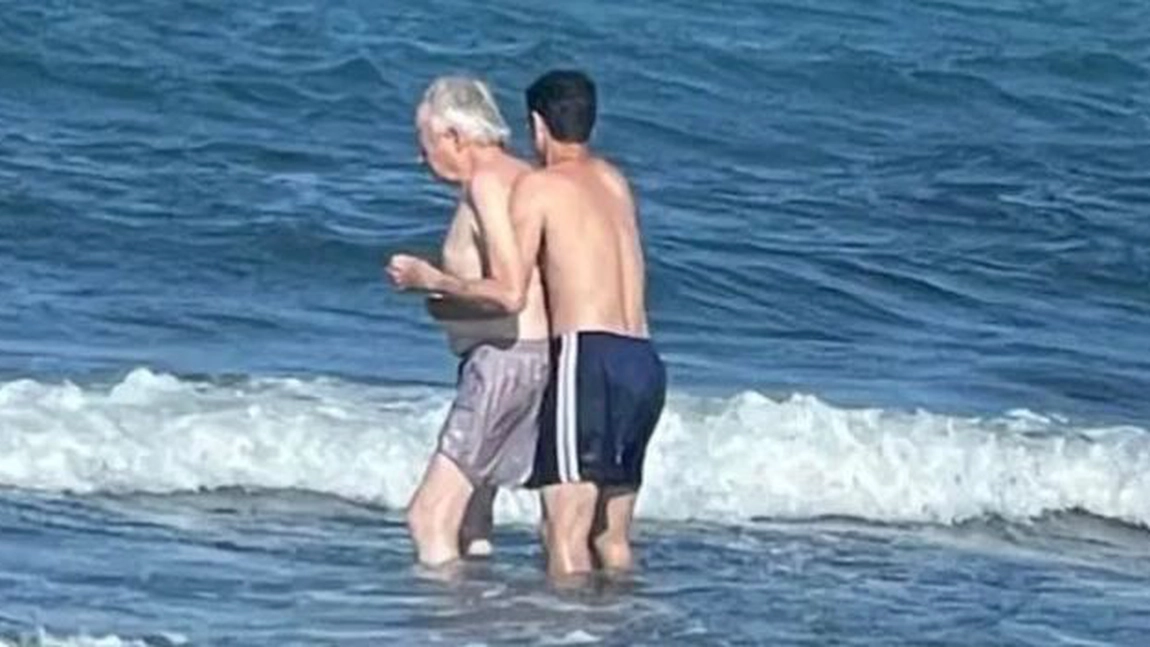 Un nepot i-a îndeplinit visul bunicului, la mare. Ce poveste ascunde această imagine