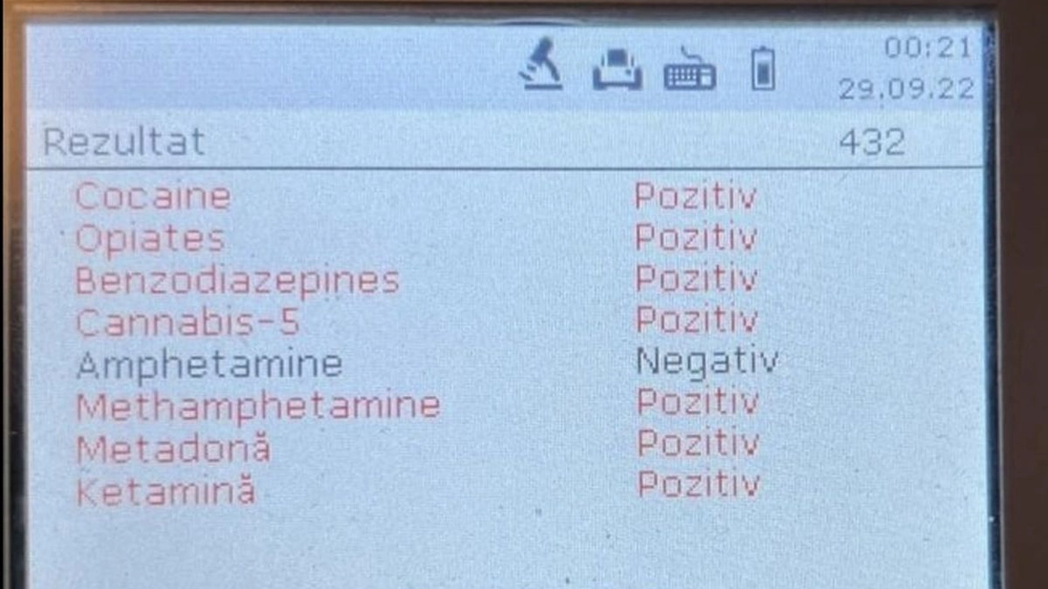 Un bucureștean a fost testat cu aparatul DrugTest și a dovedit ca nu consumase amfetamină. Consumase „doar