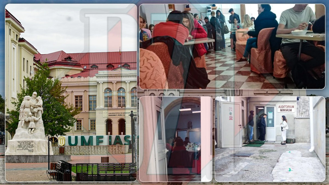 Bătaie de joc la adresa celor aproape 9.000 de studenți: Doar 60 de locuri la cantina-bufet UMF Iași! – FOTO