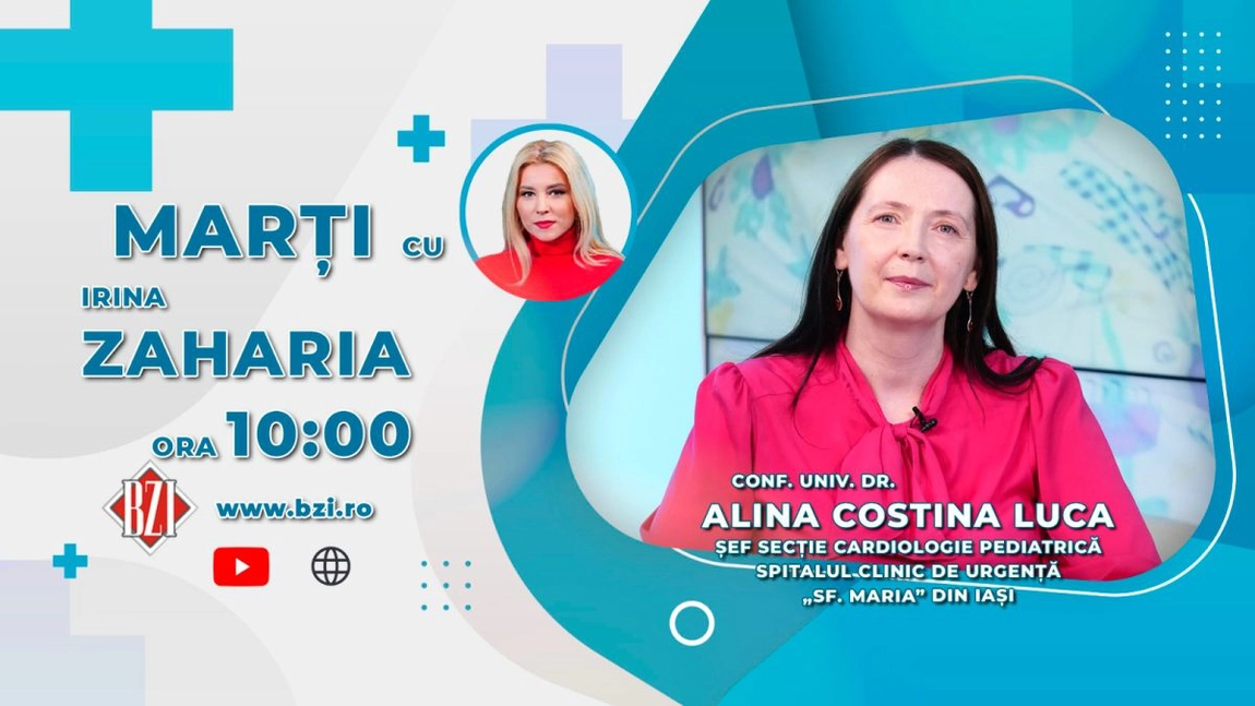 LIVE VIDEO - Conf. univ. dr. Alina Costina Luca, șef secție cardiologie pediatrică, Spitalul de Copii 