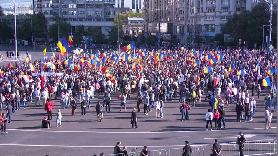 Un amplu marș-protest în România. Caravanele de sindicaliști au ajuns la București