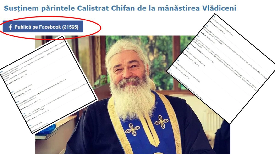 Credincioșii au făcut zid în fața părintelui Calistrat Chifan. Zeci de mii de distribuiri și mii de semnături într-o petiție de susținere - FOTO