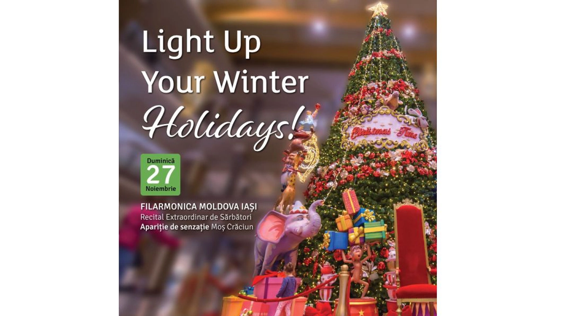Light Up your Winter Holiday” la Palas cu Circus Christmas, într-un regal al bucuriei orchestrat de ,,Filarmonica de Stat MOLDOVA Iași