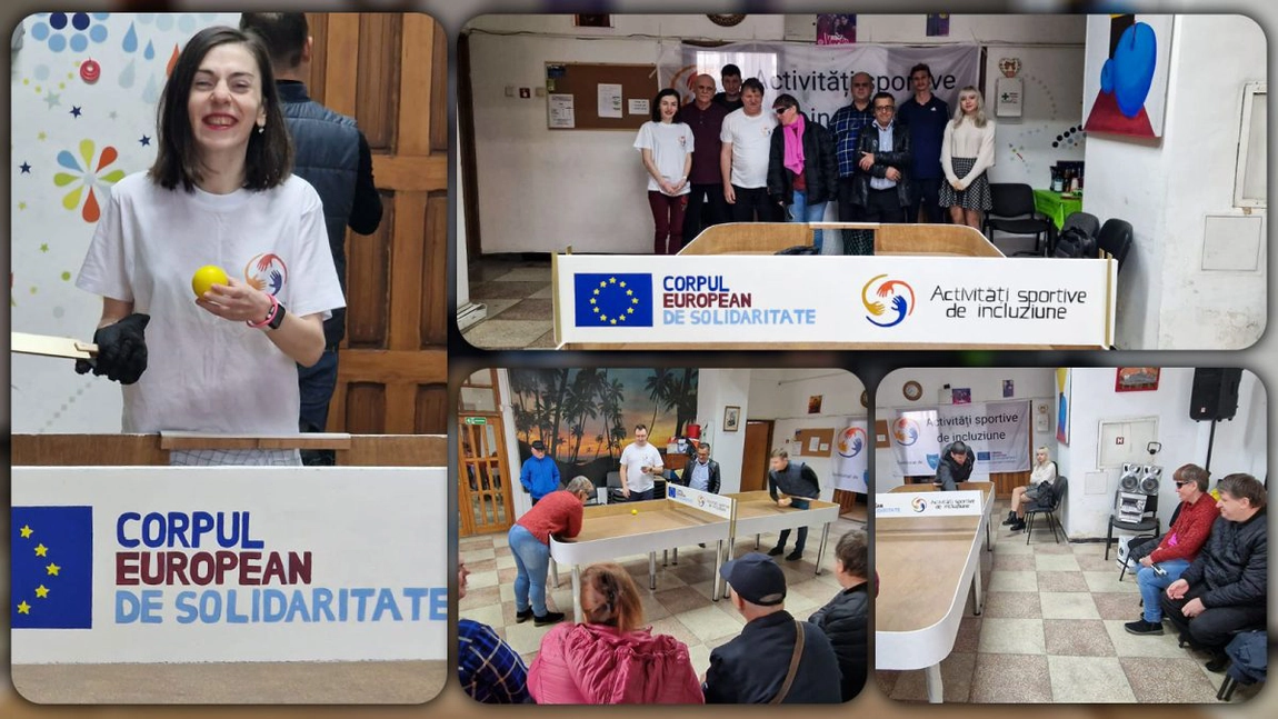 Activități sportive pentru persoanele cu dizabilități: În Iași s-a construit prima masă de Showdown din România - FOTO