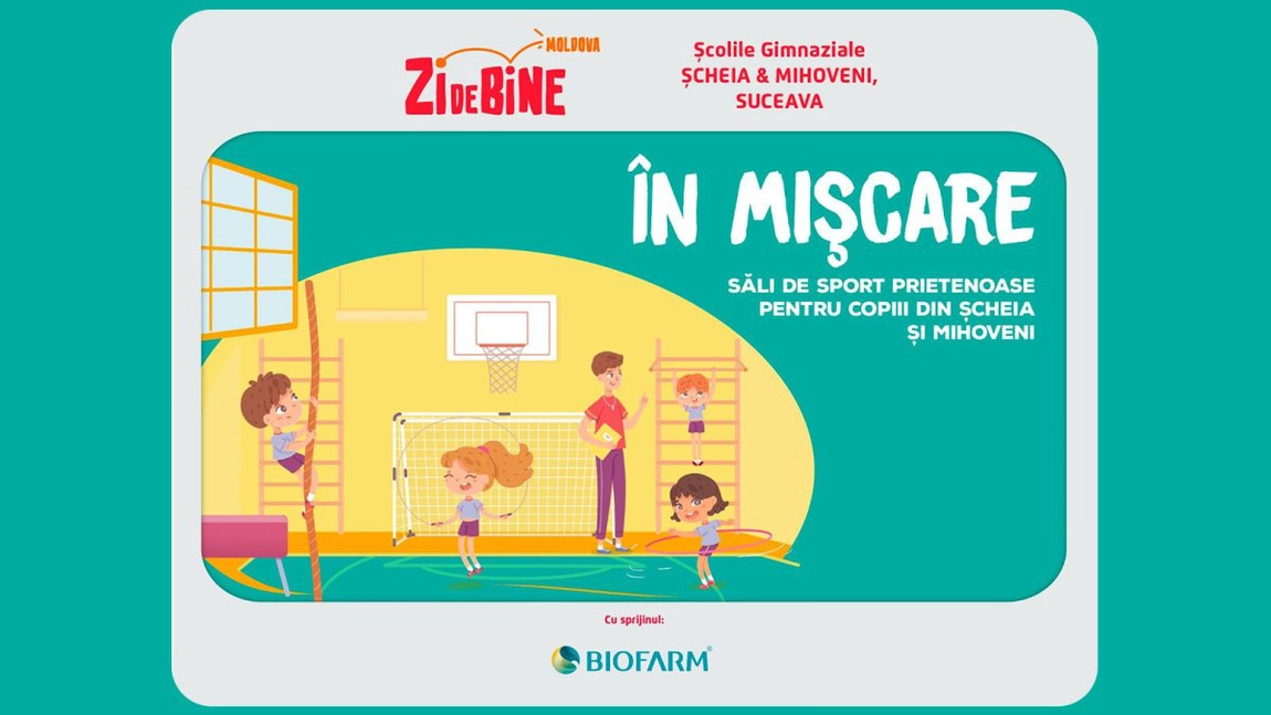 Un nou proiect al asociației Zi de Bine Moldova, intitulat „În mișcare”, prin care elevii vor îndrăgi și mai mult orele de sport