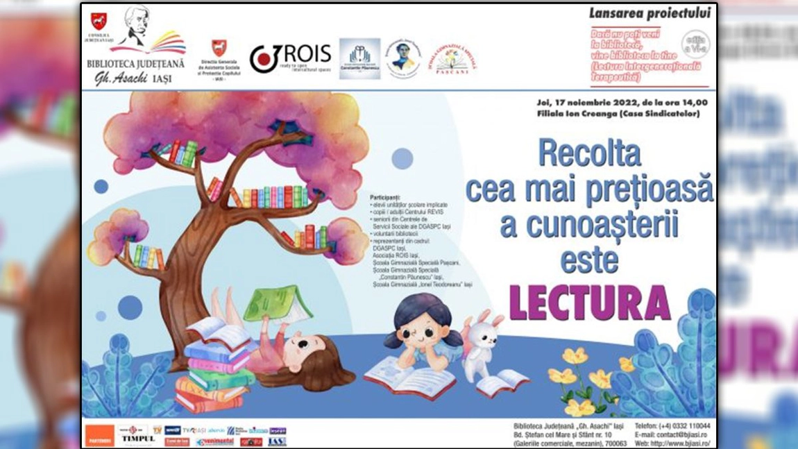 Lansare de proiect la Biblioteca Judeţeană „Gheorghe Asachi” Iaşi