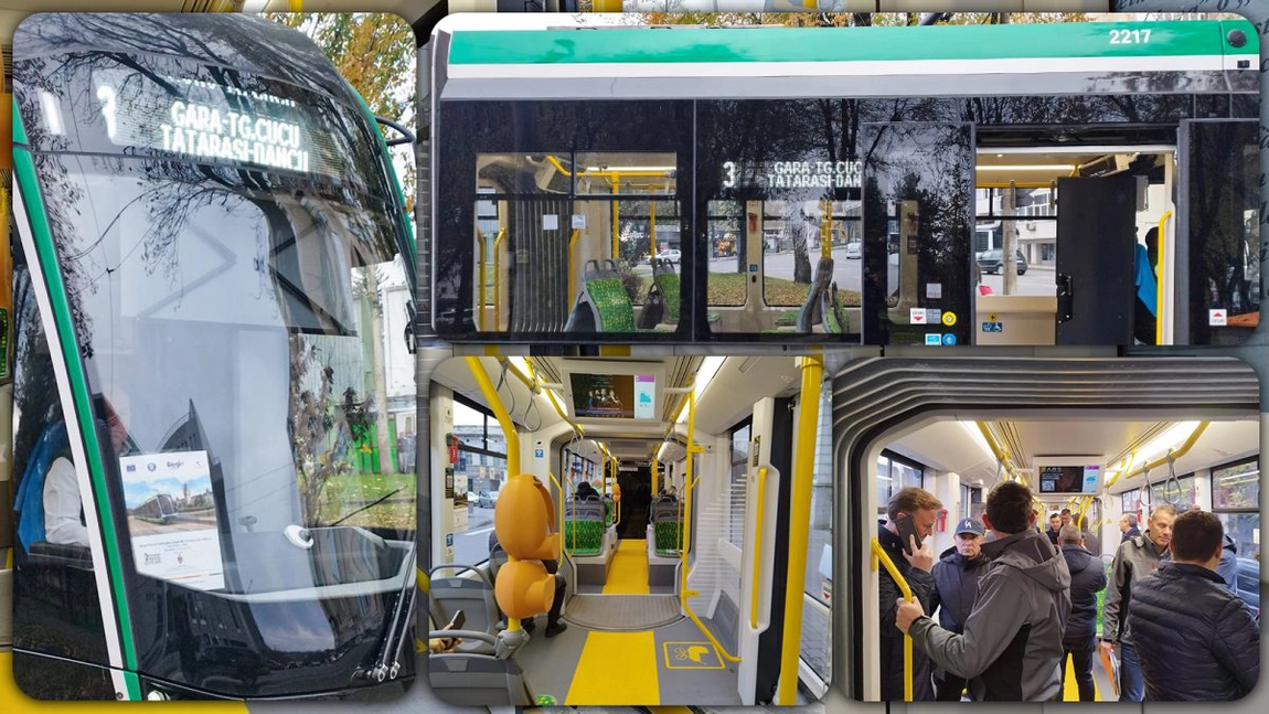 Inaugurarea liniei de tramvai Iași – Dancu, fără proces-verbal de recepție a lucrării. Mihai Chirica: „Tramvaiul nu are unde să cadă, este pe pământ!“ – GALERIE FOTO