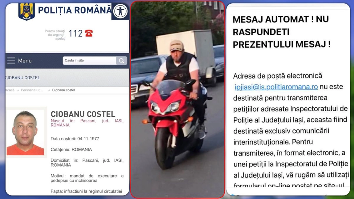 Un ieșean ce a fost dat în urmărire națională îi sfidează pe oamenii legii: „Normal că nu sunt în țară, altfel aș fi închis!” - FOTO