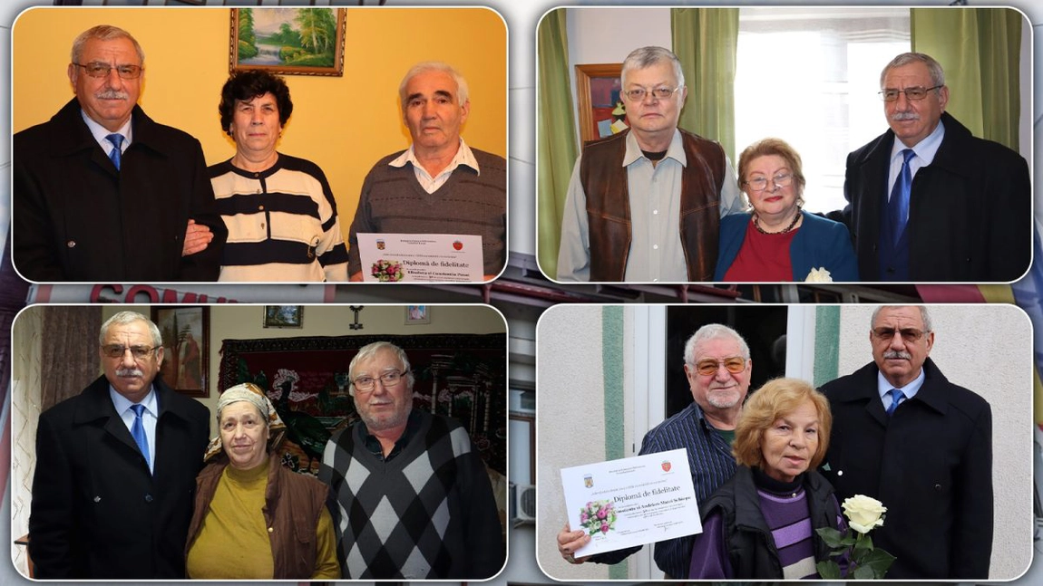 Eveniment cu tradiție, în județul Iași: 24 de cupluri din Miroslava au sărbătorit nunta de aur