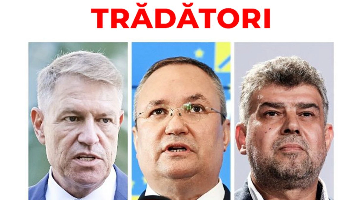 Trădătorilor, dați-vă demisia! Iohannis, Ciolacu și Ciucă ar trebui să înfunde pușcăria pentru trădare națională
