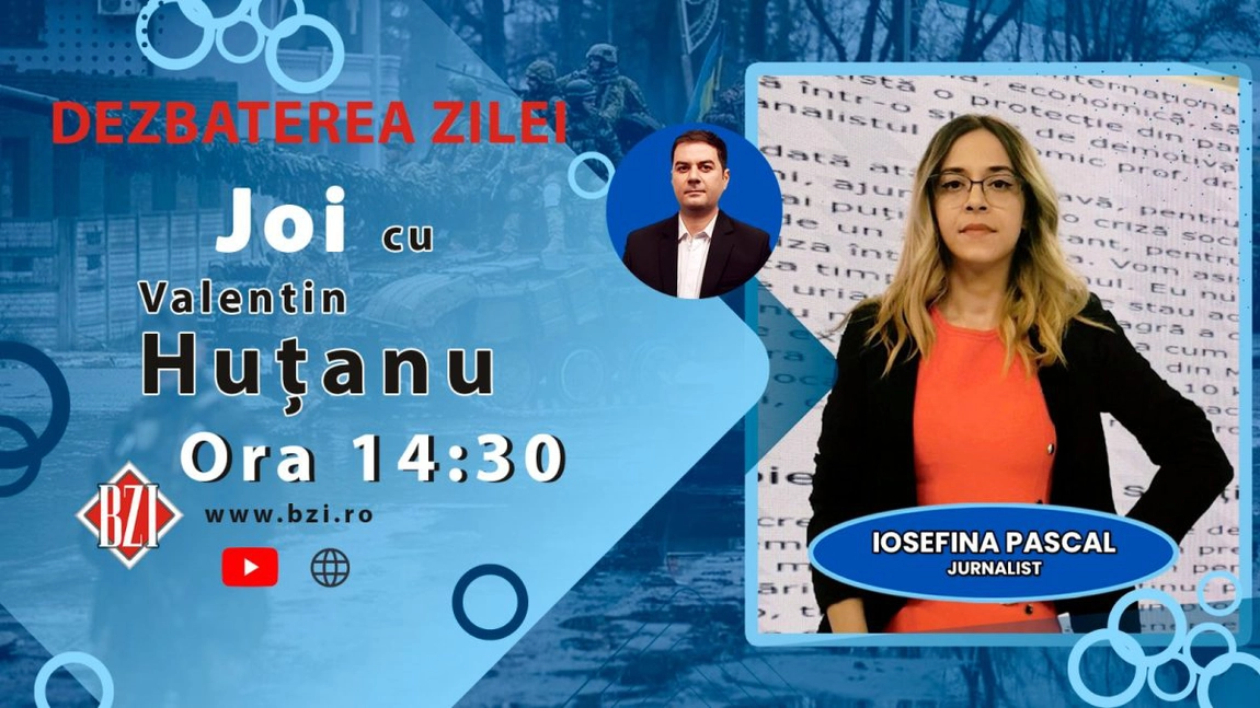 LIVE VIDEO - Jurnalistul Iosefina Pascal vorbește despre subiectele momentului la o nouă ediție „Dezbaterea Zilei”, la BZI LIVE