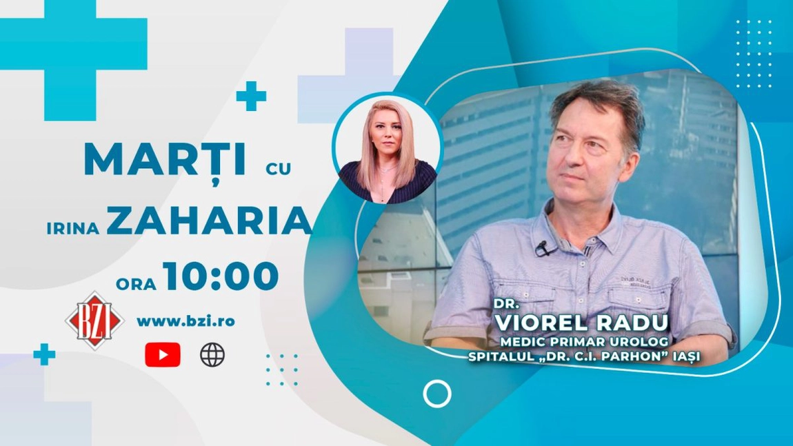LIVE VIDEO - Dr. Viorel Radu, medic primar urolog, Spitalul ”C. I Parhon” Iași, discută în emisiunea BZI LIVE despre afecțiunile neoplazice urologice