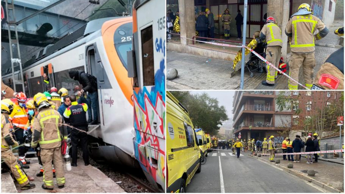 Accident feroviar grav în Spania. Peste 150 de persoane au fost rănite, după ce două trenuri s-au izbit