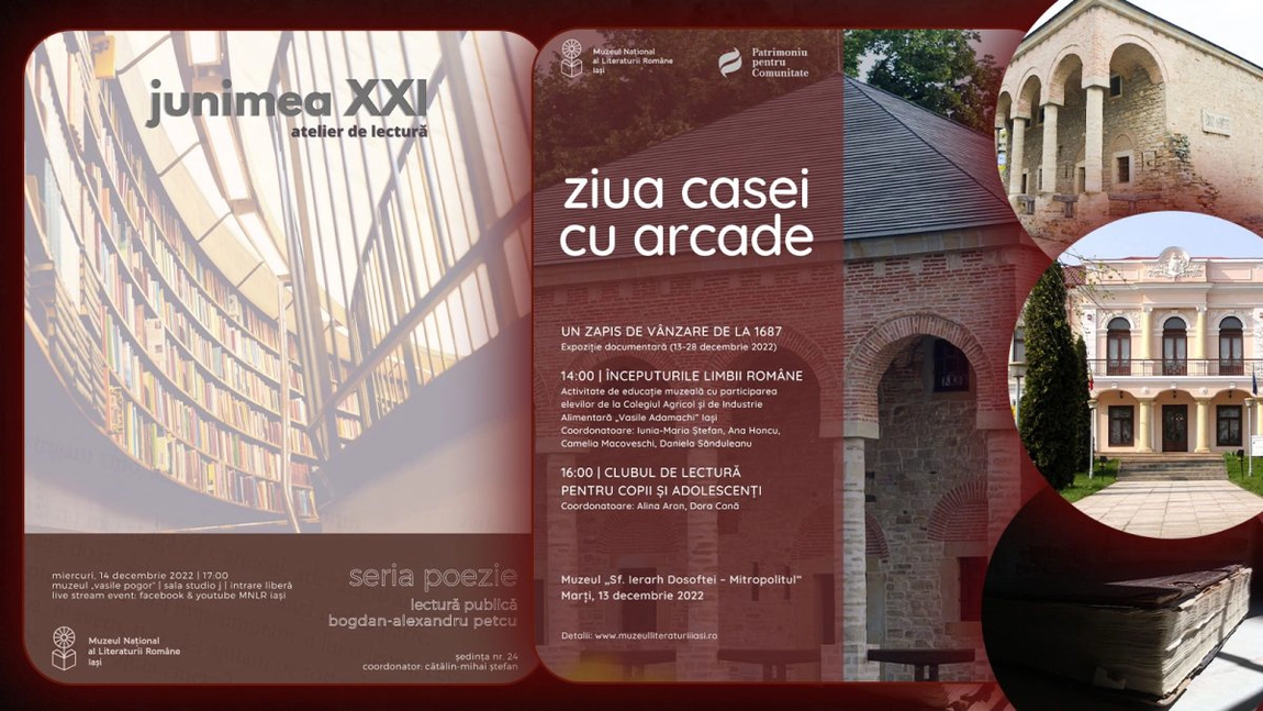 Activități importante la muzeele din Iași! Sesiuni de lectură, ateliere și întâlniri ale clubului de lectură