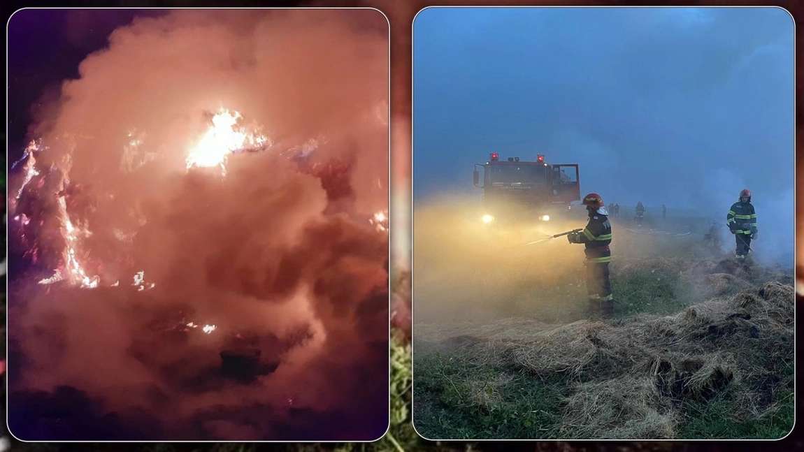 O răzbunare piperată! Un tânăr a fost arestat după ce a dat foc fânului în valoare de 120.000 de lei