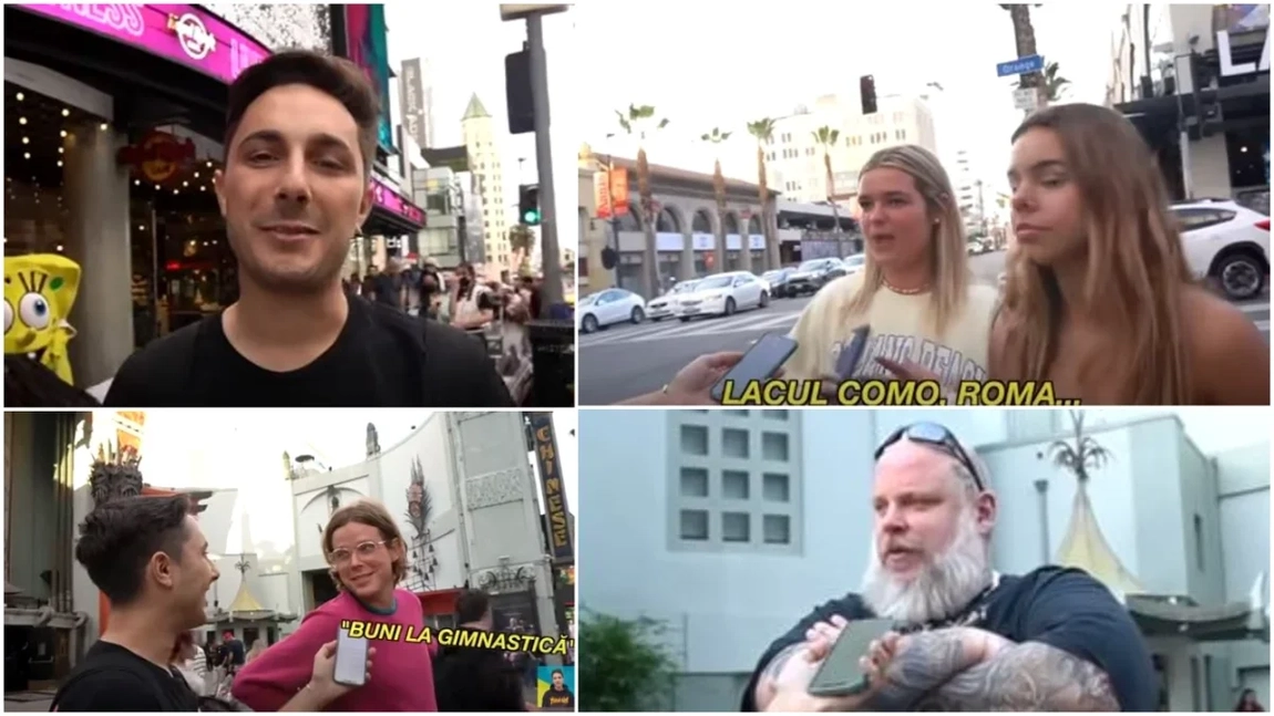 Un cunoscut vlogger român s-a plimbat pe străzile din Los Angeles și i-a întrebat pe americani ce știu despre România - VIDEO